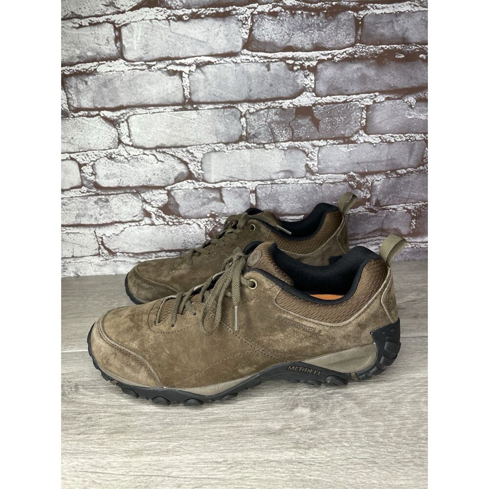 Merrell Slate Brown Suede Hiking Trail Lace Up Shoes Men’s Sz 11M US/45EU